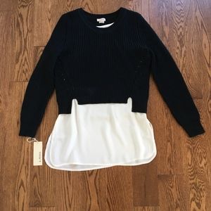 A. Moss Cropped Wool Sweater w/ Silk Lining, XS